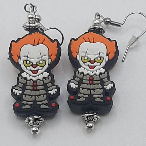 IT Clown Silicone Halloween Earrings - Picture 2 of 3